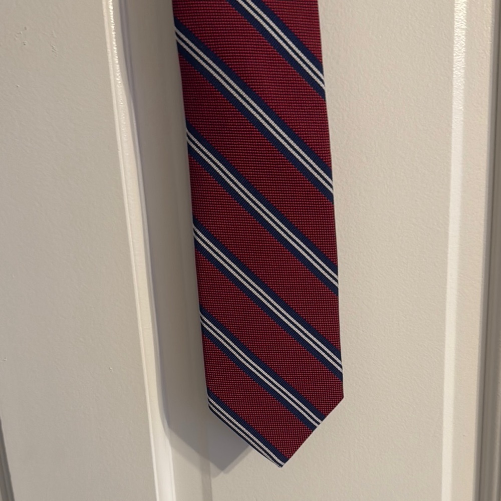 Brooks Brothers Red and Blue Striped Silk Tie